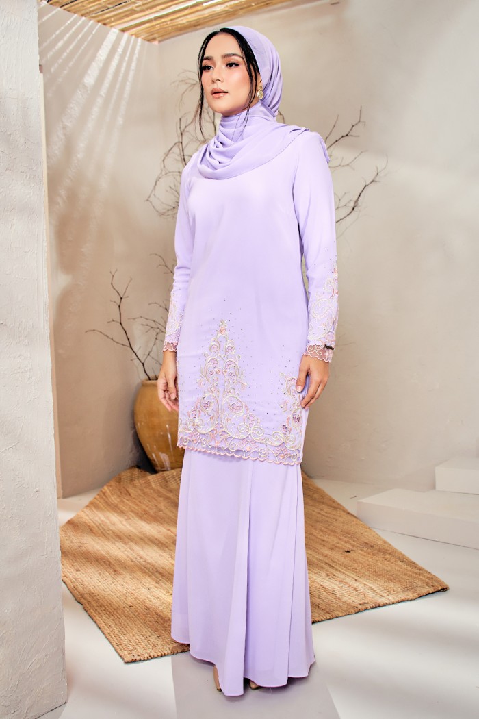Adinda Luxe Kurung - Lilac Purple